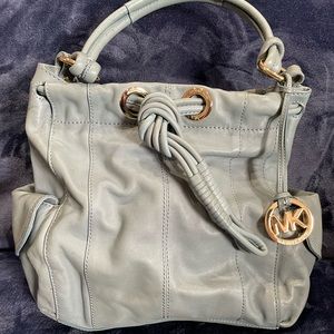 Blue leather Michael Kors purse